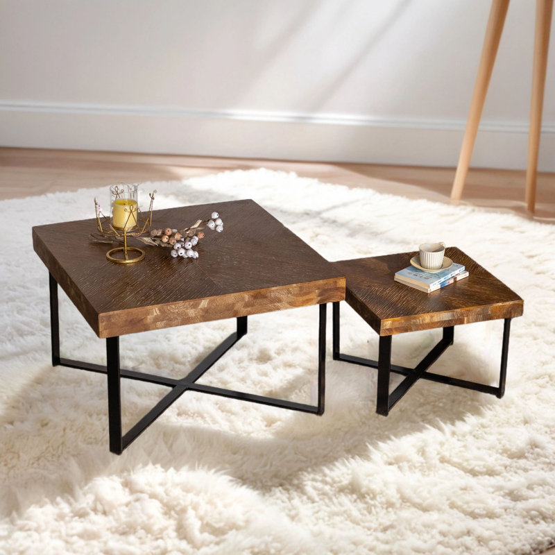 Solid Wood Top Coffee Table